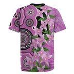 Australia Boronia Rugby Jersey Aussie Native Flowers Indigenous Art - Aussie Hoodie