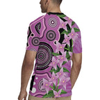 Australia Boronia Rugby Jersey Aussie Native Flowers Indigenous Art - Aussie Hoodie