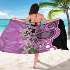 Australia Boronia Sarong Aussie Native Flowers Indigenous Art - Aussie Hoodie