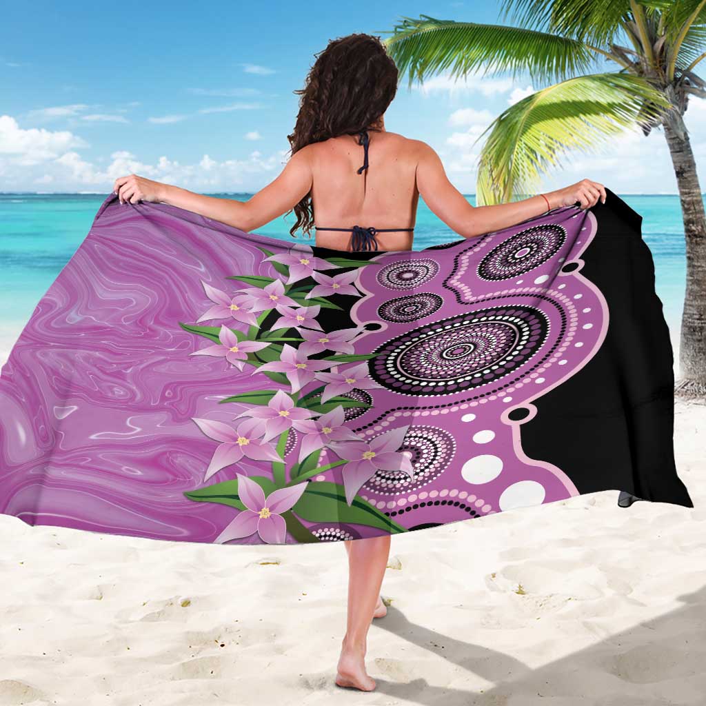 Australia Boronia Sarong Aussie Native Flowers Indigenous Art - Aussie Hoodie