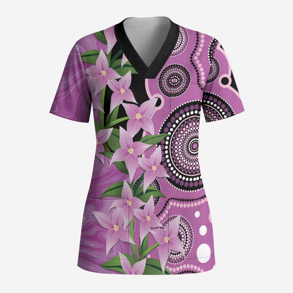 Australia Boronia Scrub Top Aussie Native Flowers Indigenous Art - Aussie Hoodie