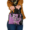 Australia Boronia Shoulder Handbag Aussie Native Flowers Indigenous Art - Aussie Hoodie