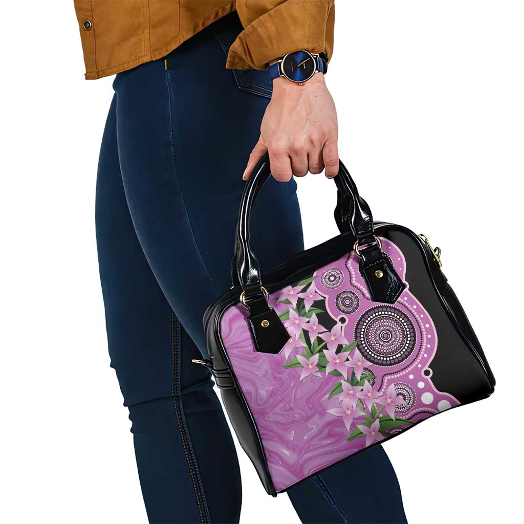 Australia Boronia Shoulder Handbag Aussie Native Flowers Indigenous Art - Aussie Hoodie