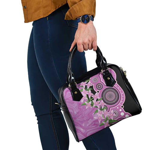 Australia Boronia Shoulder Handbag Aussie Native Flowers Indigenous Art - Aussie Hoodie