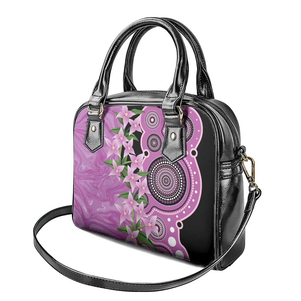 Australia Boronia Shoulder Handbag Aussie Native Flowers Indigenous Art - Aussie Hoodie