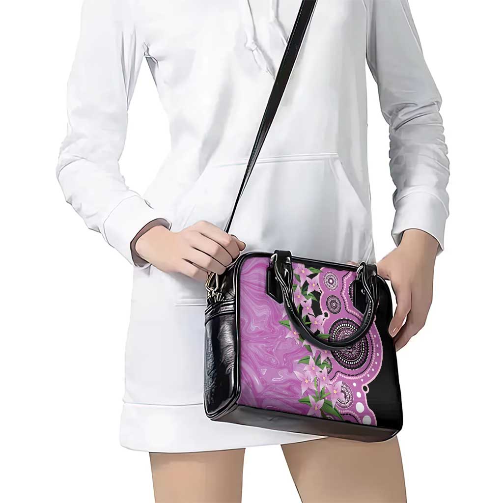Australia Boronia Shoulder Handbag Aussie Native Flowers Indigenous Art - Aussie Hoodie