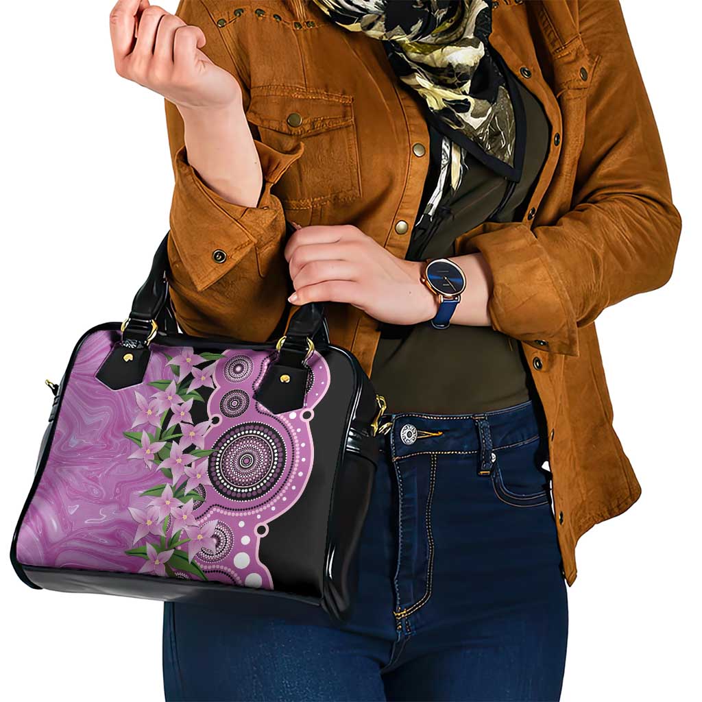 Australia Boronia Shoulder Handbag Aussie Native Flowers Indigenous Art - Aussie Hoodie