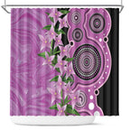 Australia Boronia Shower Curtain Aussie Native Flowers Indigenous Art - Aussie Hoodie