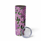 Australia Boronia Skinny Tumbler Aussie Native Flowers Indigenous Art - Aussie Hoodie