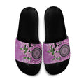 Australia Boronia Slide Sandals Aussie Native Flowers Indigenous Art - Aussie Hoodie