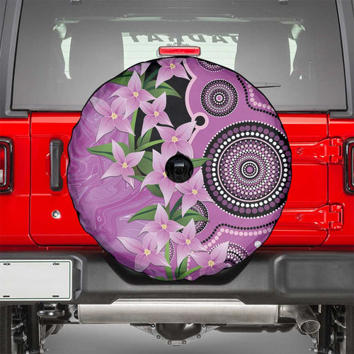 Australia Boronia Spare Tire Cover Aussie Native Flowers Indigenous Art - Aussie Hoodie