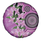 Australia Boronia Spare Tire Cover Aussie Native Flowers Indigenous Art - Aussie Hoodie