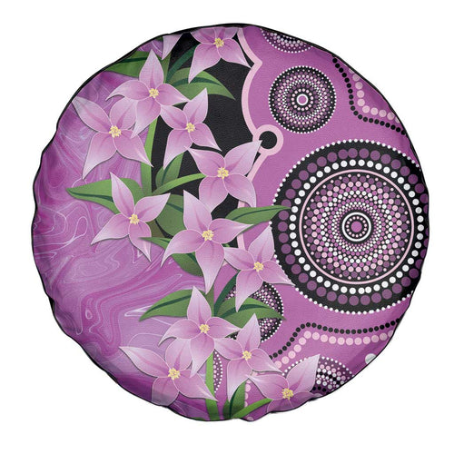 Australia Boronia Spare Tire Cover Aussie Native Flowers Indigenous Art - Aussie Hoodie