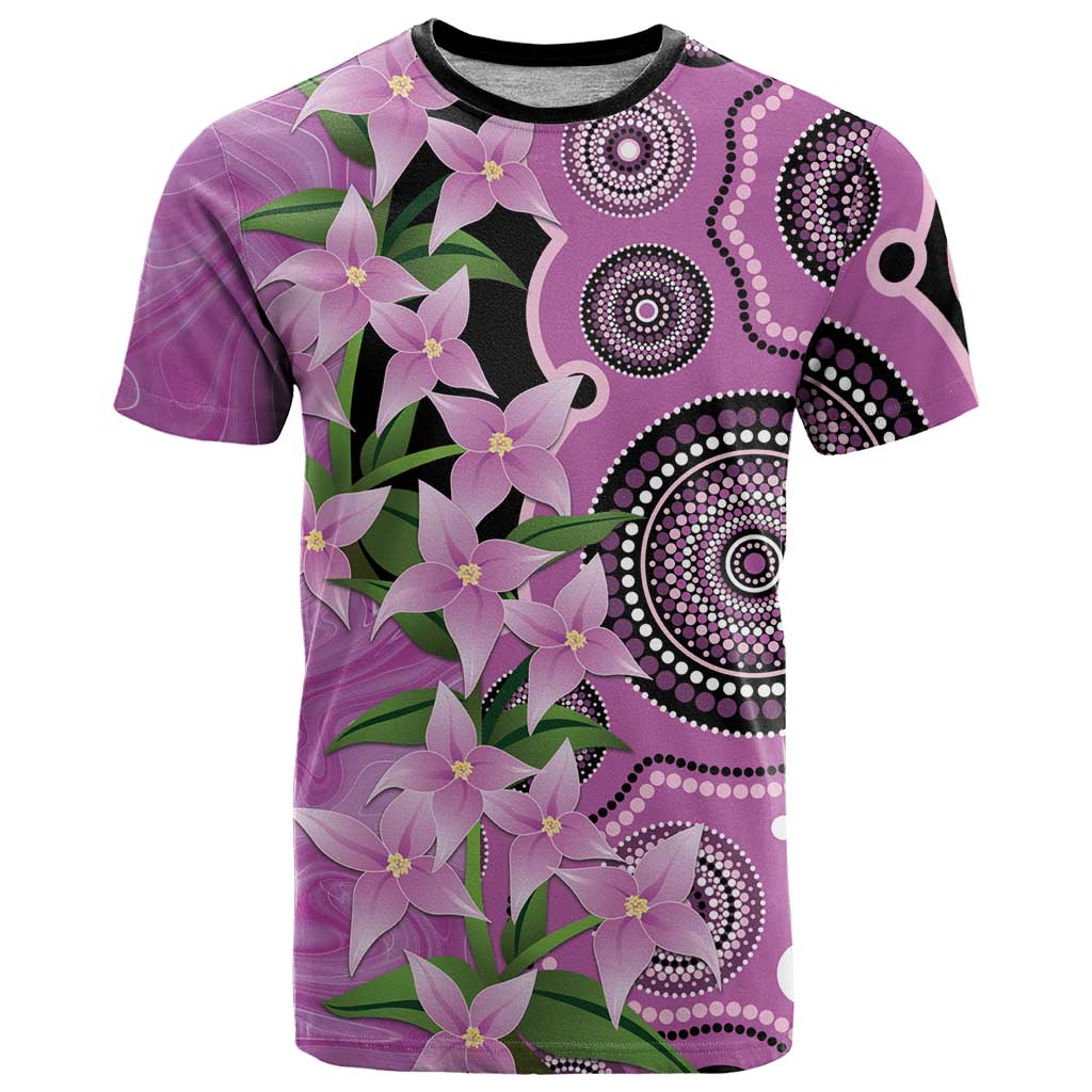 Australia Boronia T Shirt Aussie Native Flowers Indigenous Art - Aussie Hoodie