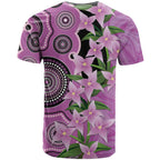 Australia Boronia T Shirt Aussie Native Flowers Indigenous Art - Aussie Hoodie