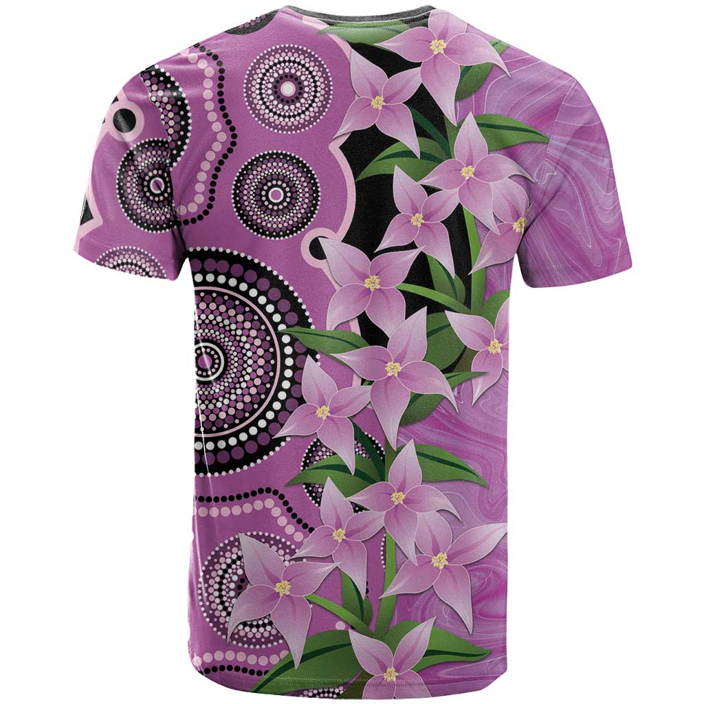 Australia Boronia T Shirt Aussie Native Flowers Indigenous Art - Aussie Hoodie
