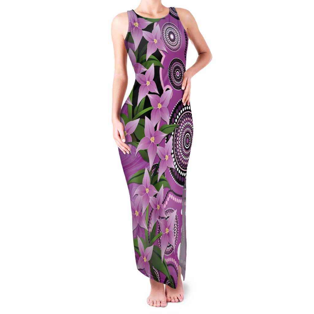 Australia Boronia Tank Maxi Dress Aussie Native Flowers Indigenous Art - Aussie Hoodie