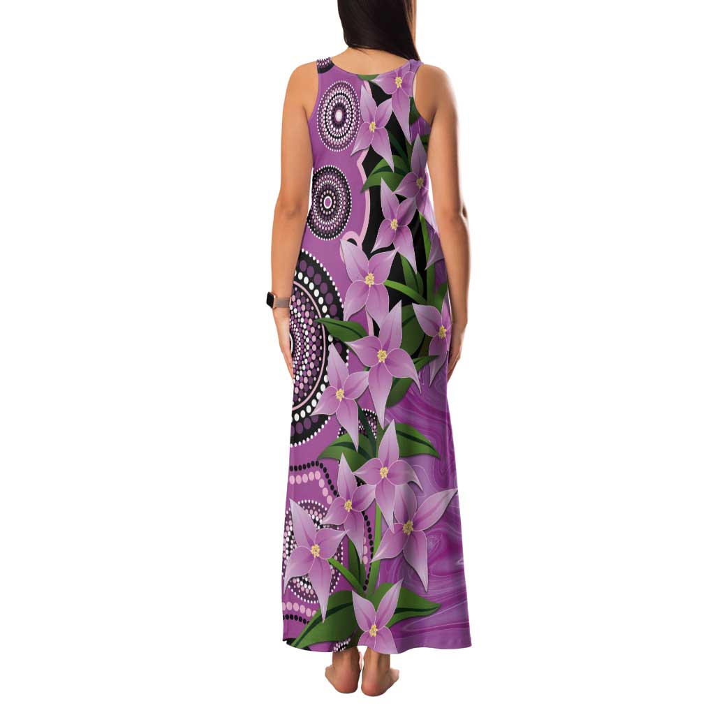 Australia Boronia Tank Maxi Dress Aussie Native Flowers Indigenous Art - Aussie Hoodie