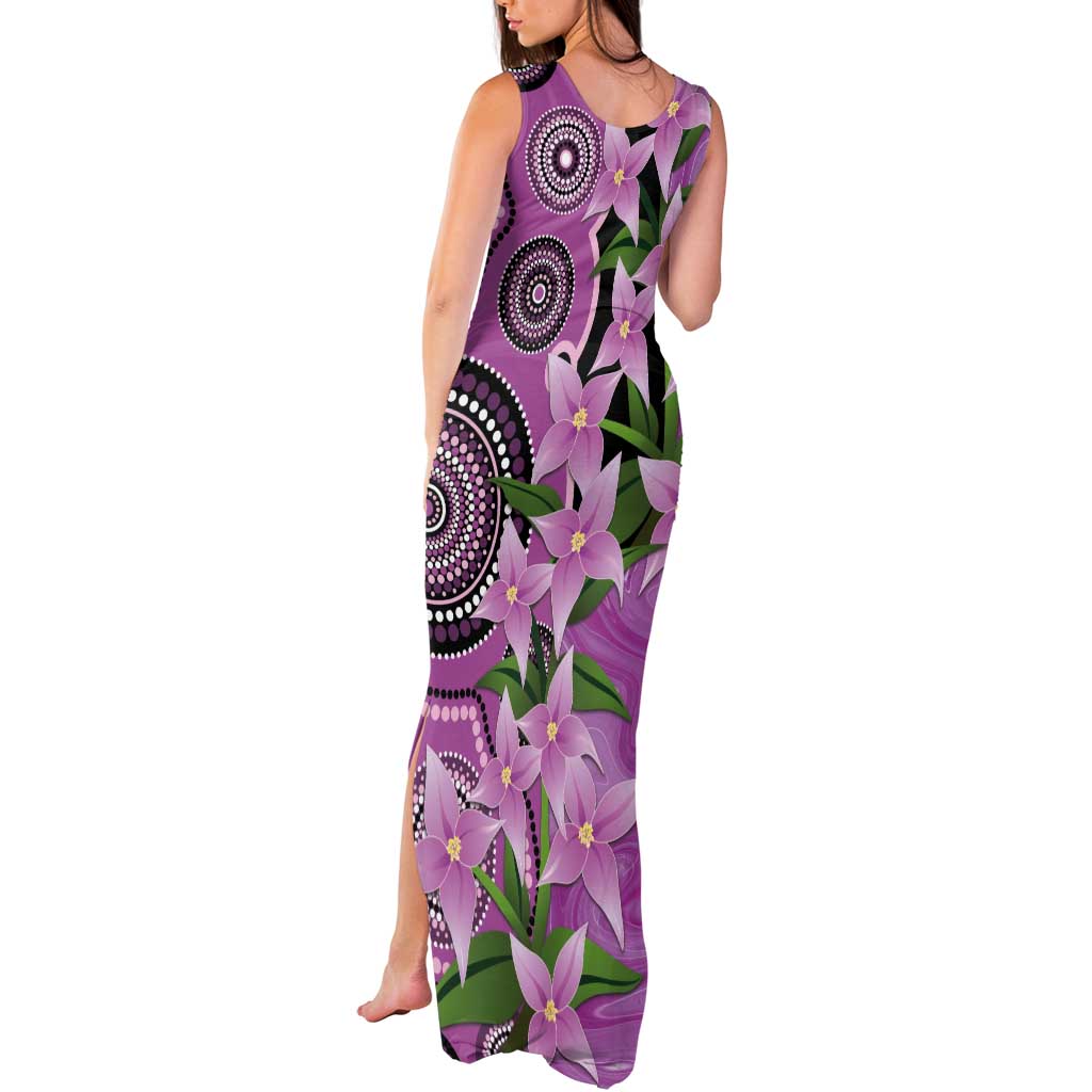 Australia Boronia Tank Maxi Dress Aussie Native Flowers Indigenous Art - Aussie Hoodie