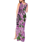 Australia Boronia Tank Maxi Dress Aussie Native Flowers Indigenous Art - Aussie Hoodie