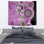 Australia Boronia Tapestry Aussie Native Flowers Indigenous Art - Aussie Hoodie