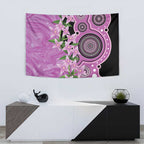 Australia Boronia Tapestry Aussie Native Flowers Indigenous Art - Aussie Hoodie