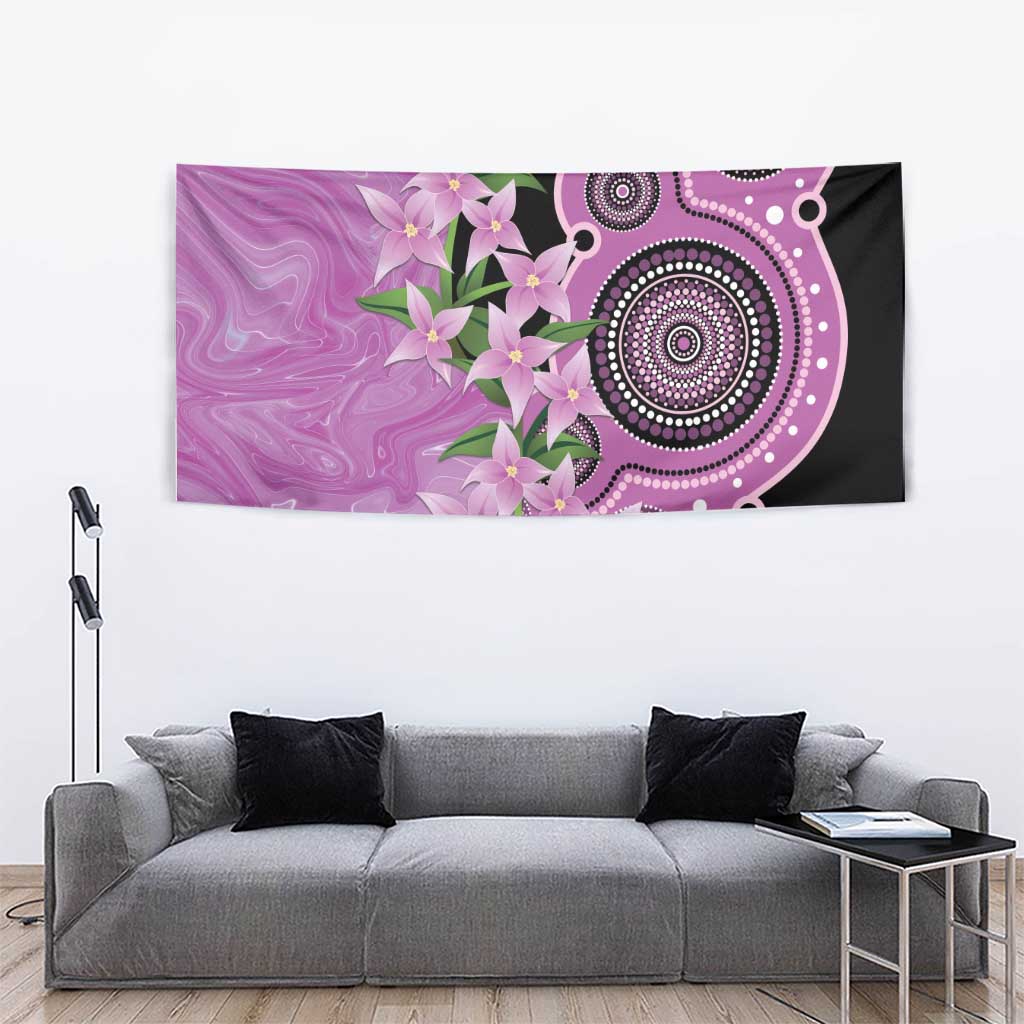 Australia Boronia Tapestry Aussie Native Flowers Indigenous Art - Aussie Hoodie