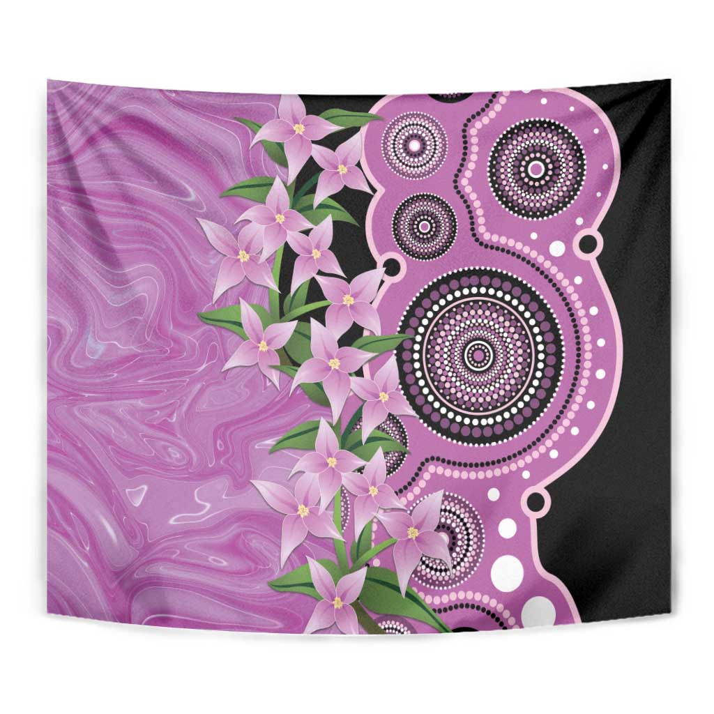 Australia Boronia Tapestry Aussie Native Flowers Indigenous Art - Aussie Hoodie