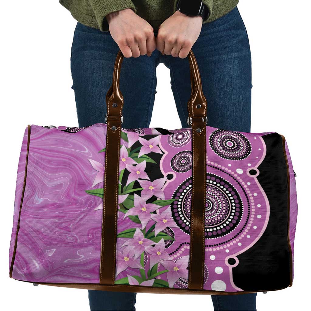 Australia Boronia Travel Bag Aussie Native Flowers Indigenous Art - Aussie Hoodie