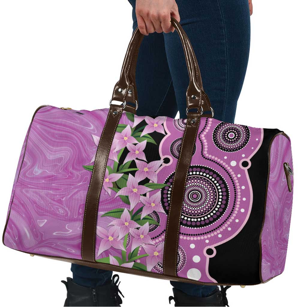 Australia Boronia Travel Bag Aussie Native Flowers Indigenous Art - Aussie Hoodie