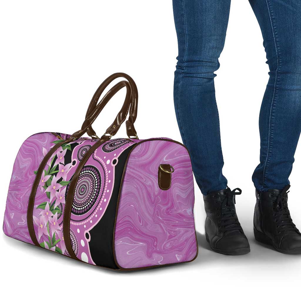 Australia Boronia Travel Bag Aussie Native Flowers Indigenous Art - Aussie Hoodie