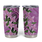 Australia Boronia Tumbler Cup Aussie Native Flowers Indigenous Art - Aussie Hoodie