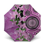 Australia Boronia Umbrella Aussie Native Flowers Indigenous Art - Aussie Hoodie