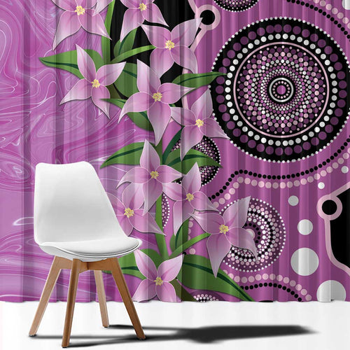 Australia Boronia Window Curtain Aussie Native Flowers Indigenous Art - Aussie Hoodie