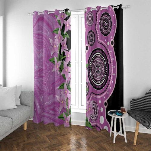 Australia Boronia Window Curtain Aussie Native Flowers Indigenous Art - Aussie Hoodie