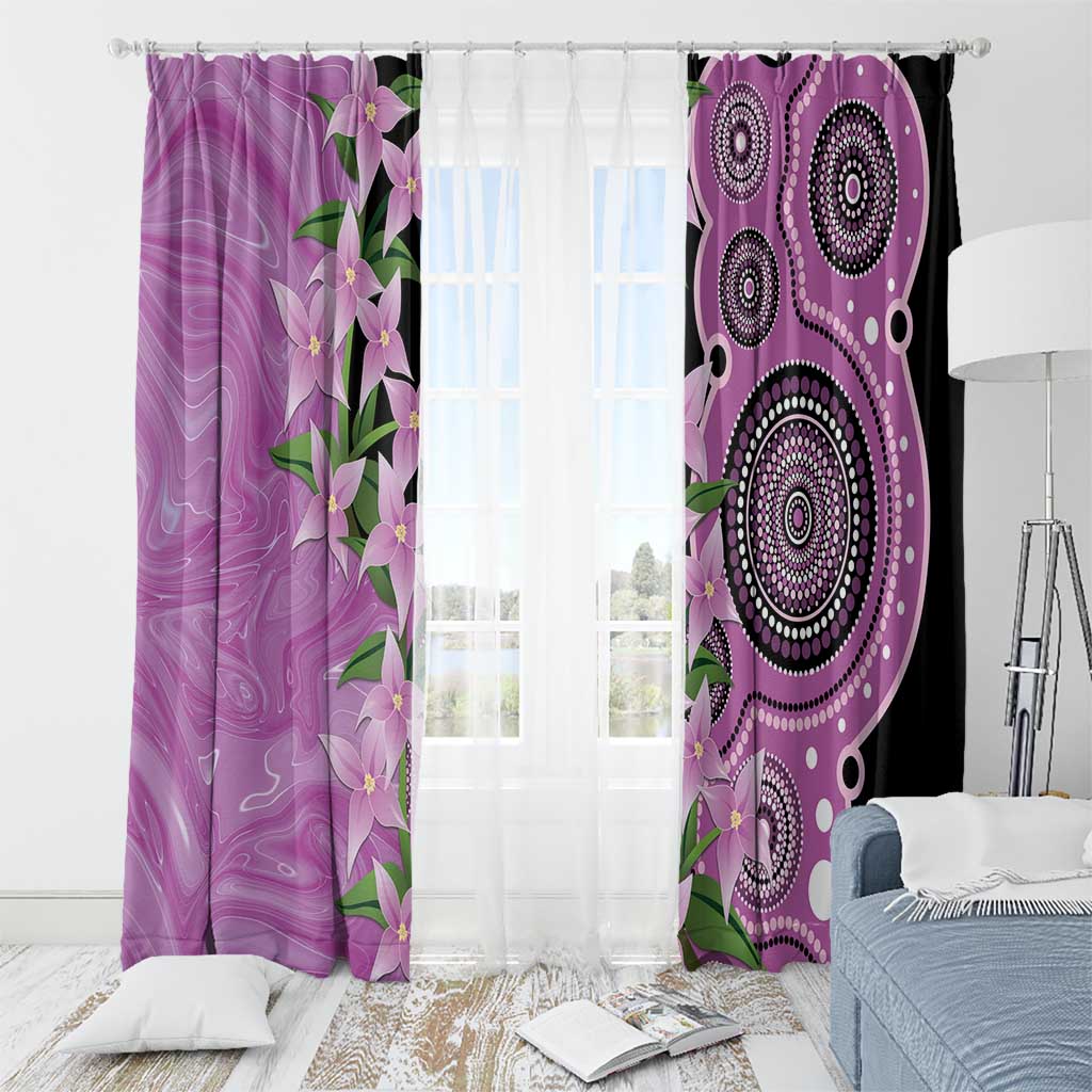 Australia Boronia Window Curtain Aussie Native Flowers Indigenous Art - Aussie Hoodie