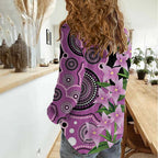 Australia Boronia Women Casual Shirt Aussie Native Flowers Indigenous Art - Aussie Hoodie