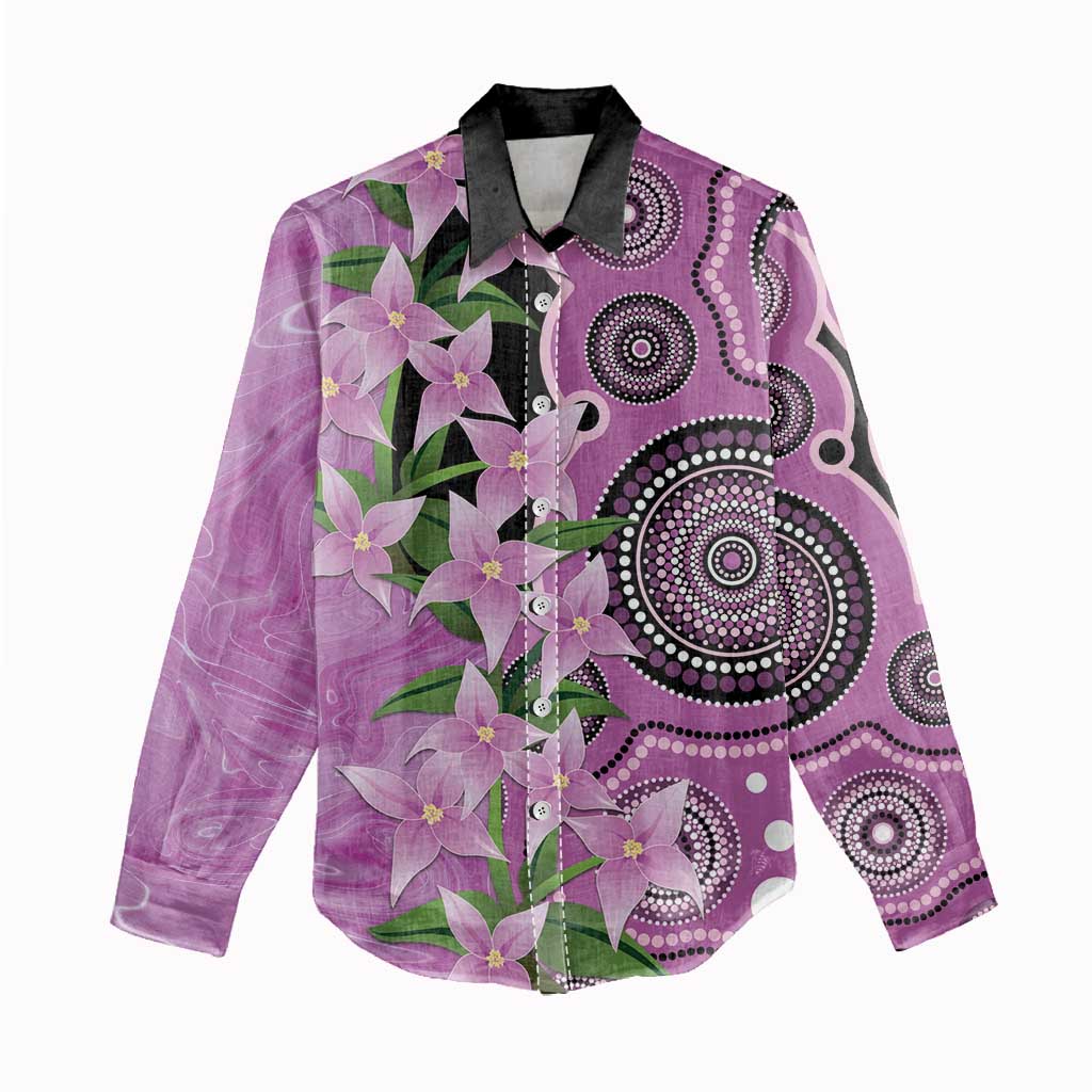Australia Boronia Women Casual Shirt Aussie Native Flowers Indigenous Art - Aussie Hoodie