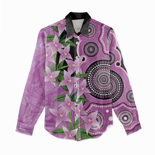 Australia Boronia Women Casual Shirt Aussie Native Flowers Indigenous Art - Aussie Hoodie