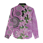 Australia Boronia Women Casual Shirt Aussie Native Flowers Indigenous Art - Aussie Hoodie