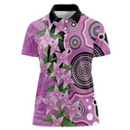 Australia Boronia Women Polo Shirt Aussie Native Flowers Indigenous Art - Aussie Hoodie