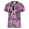 Australia Boronia Women V-Neck T-Shirt Aussie Native Flowers Indigenous Art - Aussie Hoodie