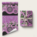 Australia Boronia Wrapping Paper Aussie Native Flowers Indigenous Art - Aussie Hoodie