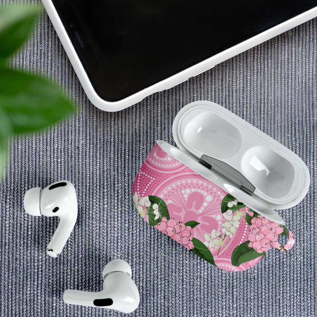 Australia Lilly Pilly Riberry AirPods Case Aussie Native Flowers Indigenous Art - Aussie Hoodie