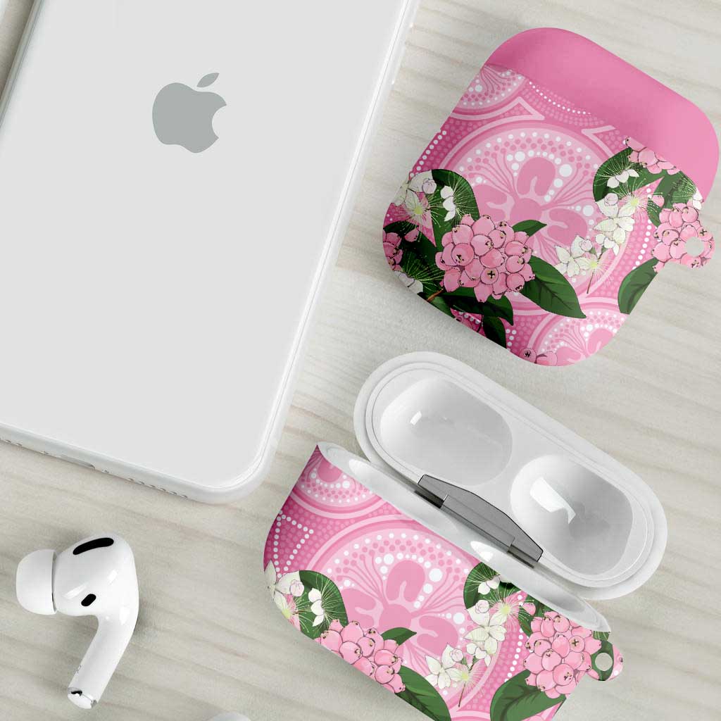 Australia Lilly Pilly Riberry AirPods Case Aussie Native Flowers Indigenous Art - Aussie Hoodie