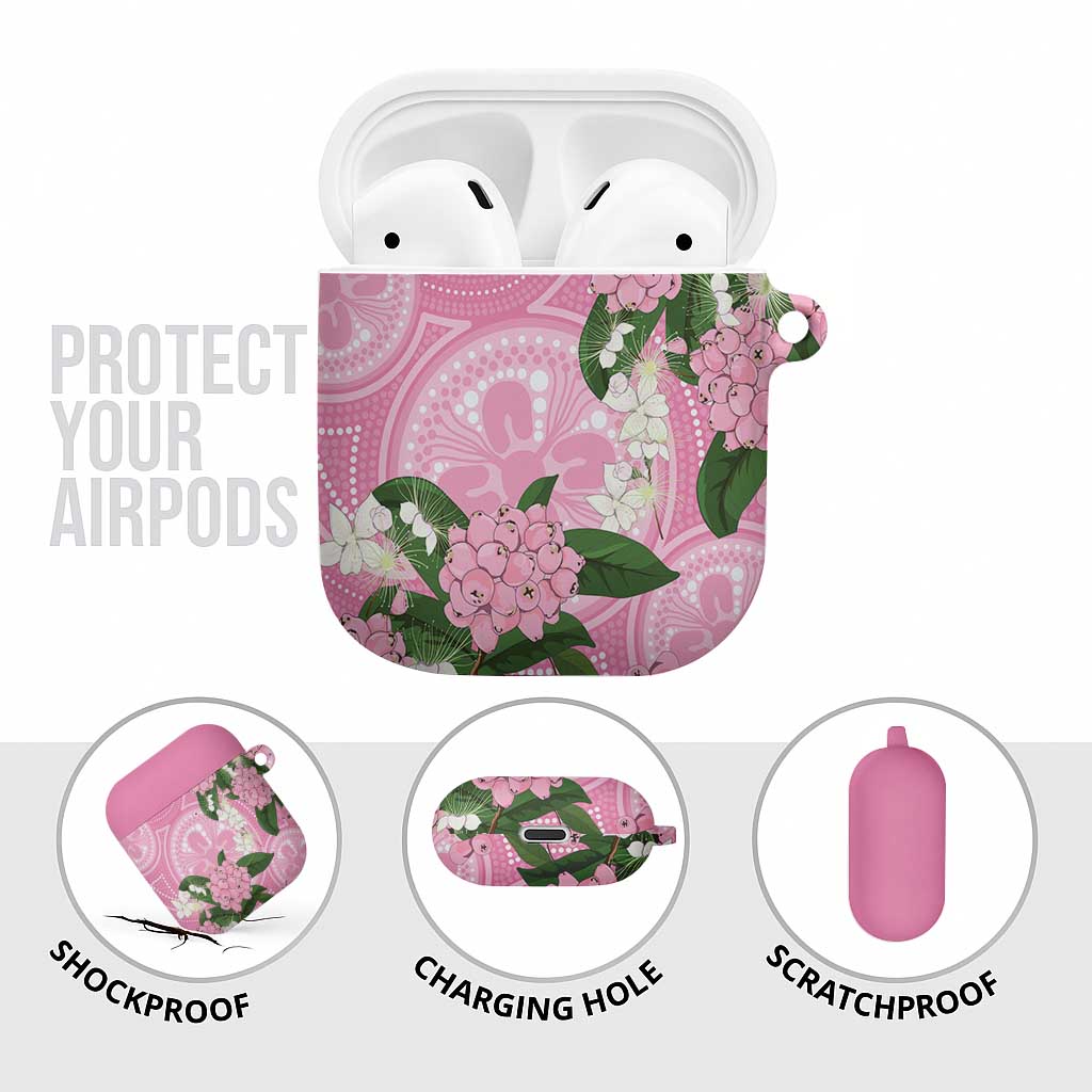 Australia Lilly Pilly Riberry AirPods Case Aussie Native Flowers Indigenous Art - Aussie Hoodie