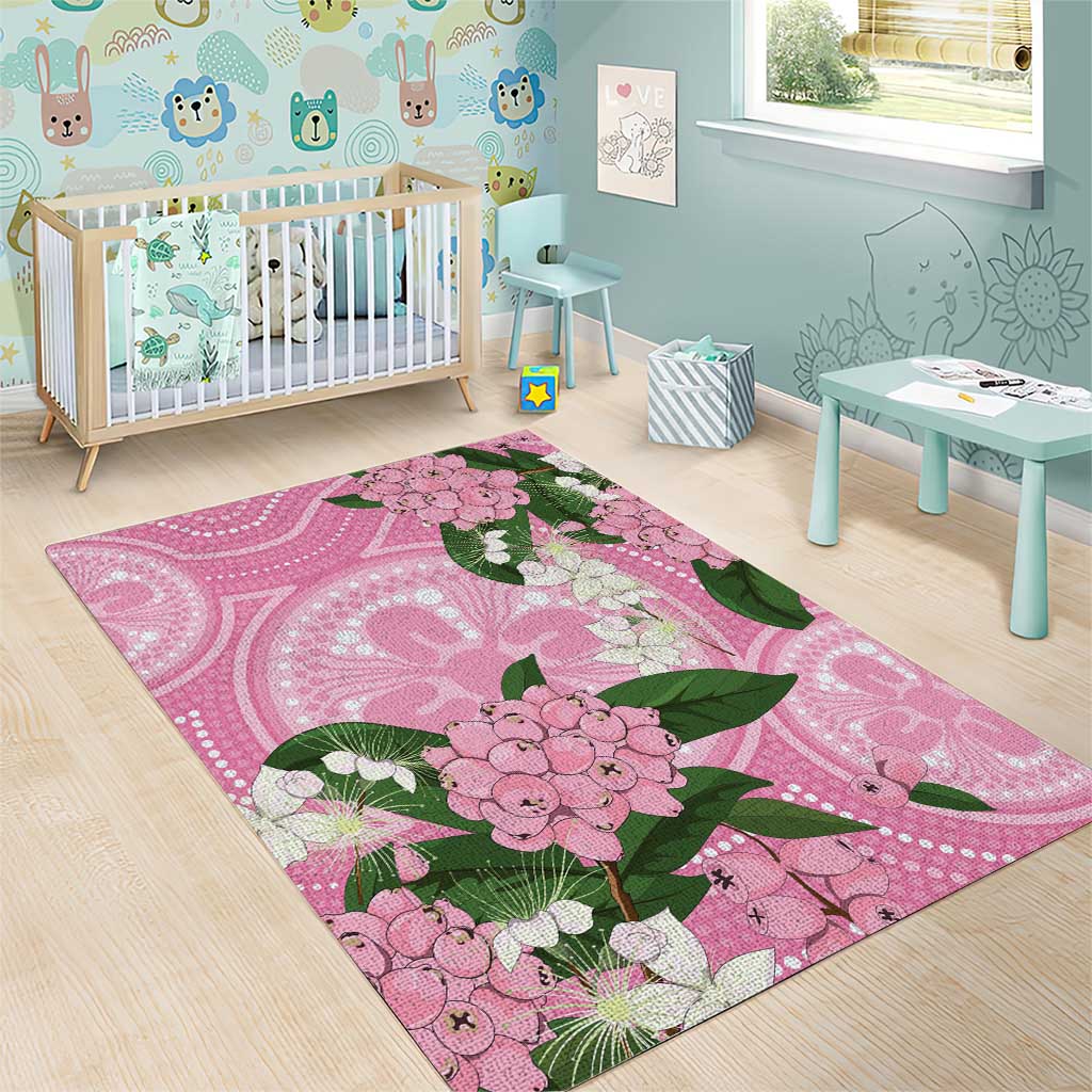 Australia Lilly Pilly Riberry Area Rug Aussie Native Flowers Indigenous Art - Aussie Hoodie