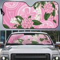 Australia Lilly Pilly Riberry Auto Sun Shade Aussie Native Flowers Indigenous Art - Aussie Hoodie