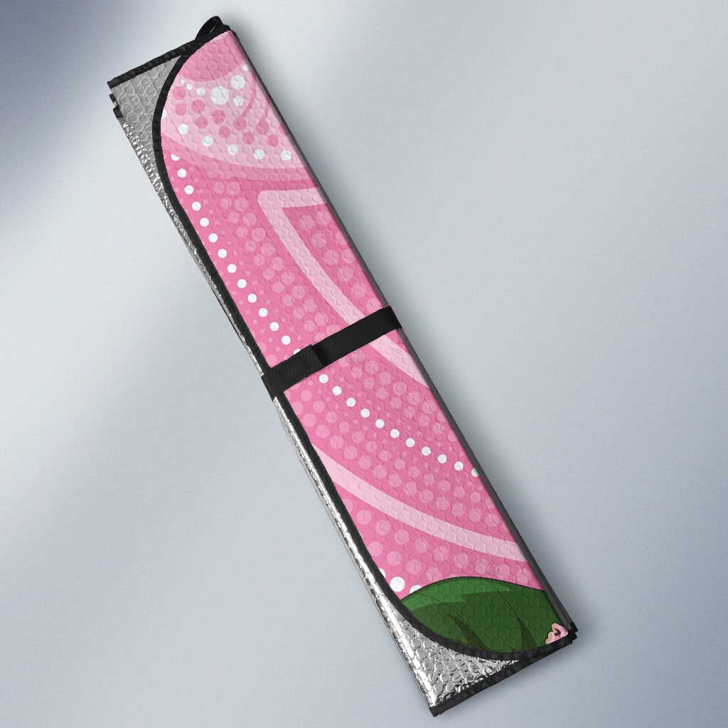 Australia Lilly Pilly Riberry Auto Sun Shade Aussie Native Flowers Indigenous Art - Aussie Hoodie