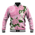Australia Lilly Pilly Riberry Baseball Jacket Aussie Native Flowers Indigenous Art - Aussie Hoodie
